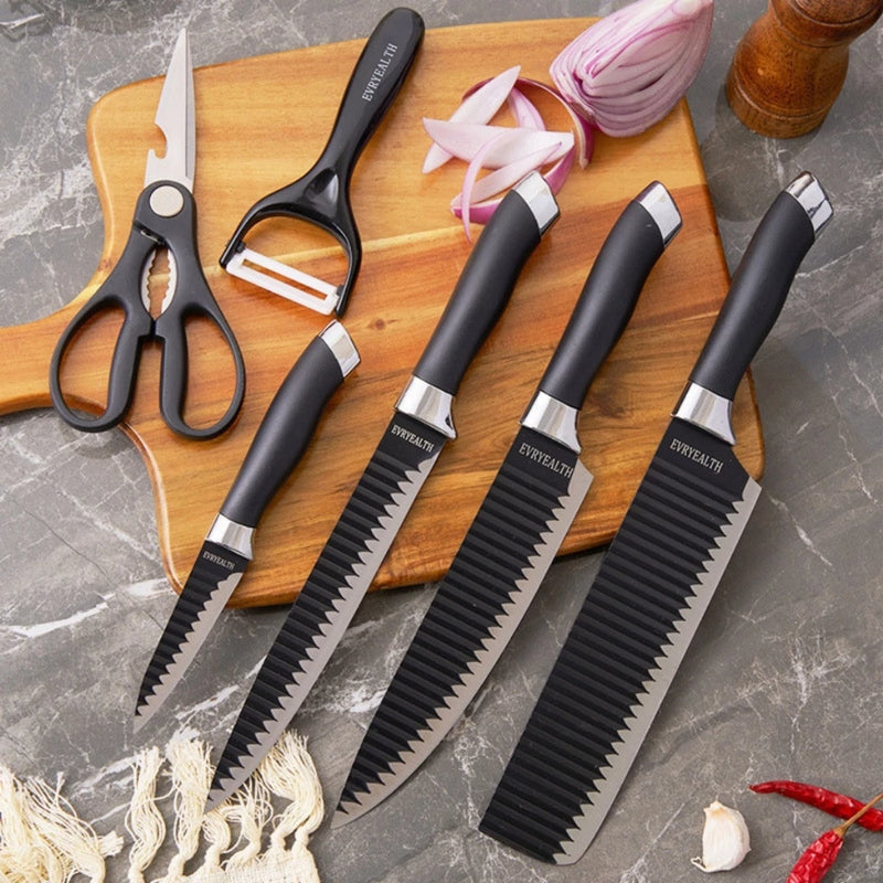 Kit MasterChef - 6 Facas + Tábua Antiaderente