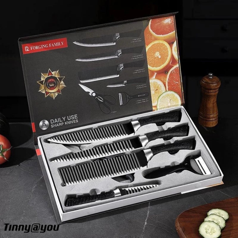 Kit MasterChef - 6 Facas + Tábua Antiaderente
